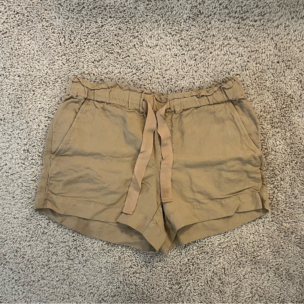 SALE Loft Tan Linen Shorts | XS